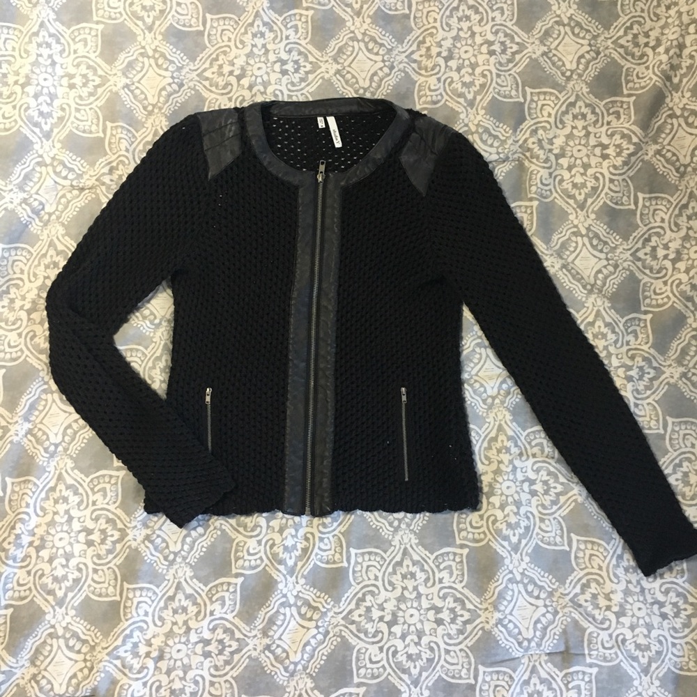 Black zip up sweater